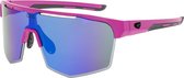 ATHENA Matt Pink Polarized Sportbril met UV400 Bescherming en Flexibel TR90 Frame - Unisex & Universeel - Sportbril - Zonnebril voor Heren en Dames - Fietsaccessoires - Blauw