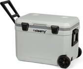 Steamy Marine 45 Roller - Grote Koelbox op Wielen - Speciaal voor op de boot - 45 Liter - Wit