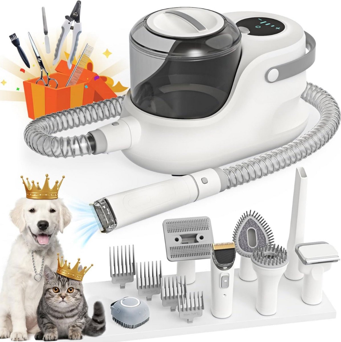 Hondentondeuse Met Stofzuiger - Hondentondeuse - Grooming Kit Voor Honden