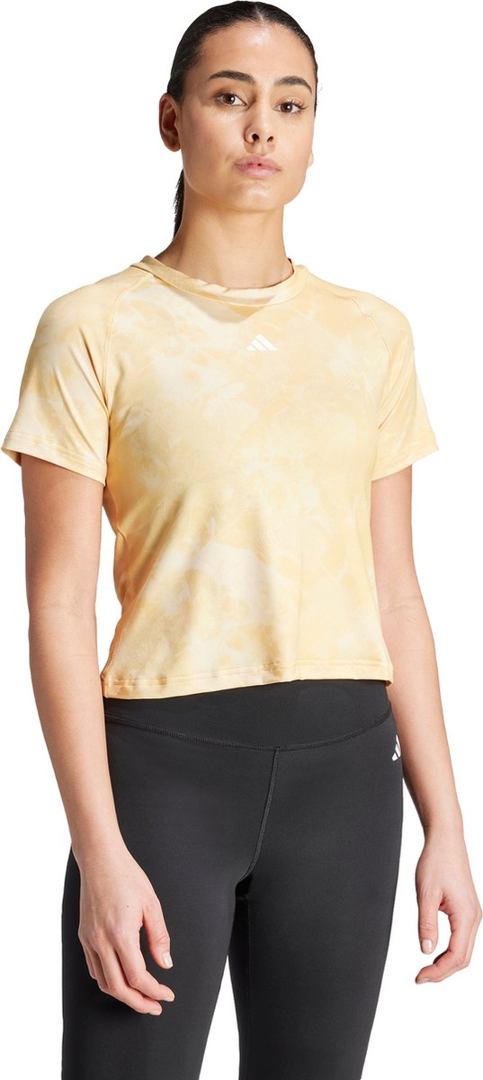 adidas Performance Train Essentials AOP Flower Tie-Dye T-shirt Dames Roze