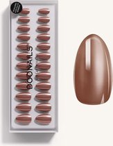 Doonails - Soft Gel Press Ons - Glazed Chocolate Short Almond