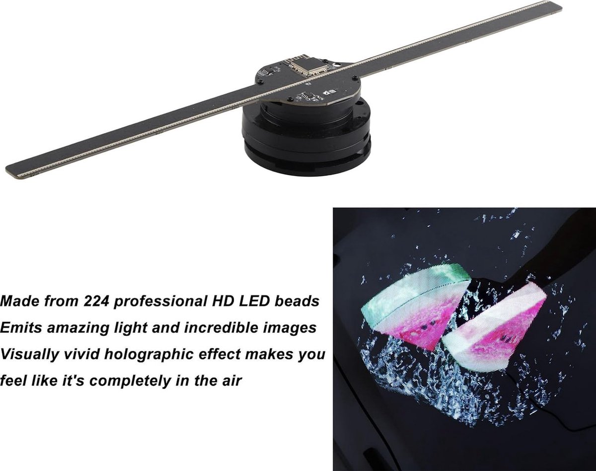 Hologram Ventilator - 3D - Projector - Hologramprojector - Wifi - Afstandsbediening – foto 4
