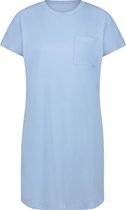 Hunkemöller Dames Nachtmode Nachthemd ronde hals - Blauw - maat XL/XXL