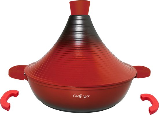 Cheffinger Tajine - 32cm - Rood - Ovenbestendig - Inductie