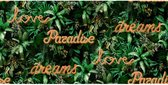 Noordwand Behang Good Vibes Neon letter with plants groen en oranje