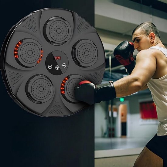TARSHYRY Music Boxing Machine für Erwachsene mit LED Licht und Boxhandschuhe, 9 Trainingsmodi & Zählfunktion Boxmaschine mit Musik für effektives Ganzkörpertraining