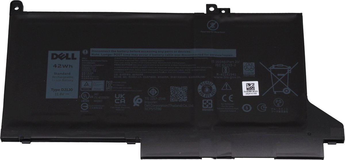 Dell 0DJ1J0 Batterij - 42Wh