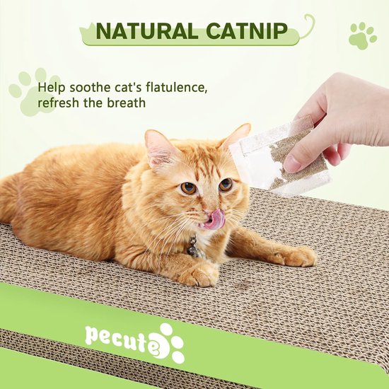 Pecute 2-in-1 krabpaal voor katten, sisal, dubbelzijdig bruikbaar, kan als schraper en bed (42 x