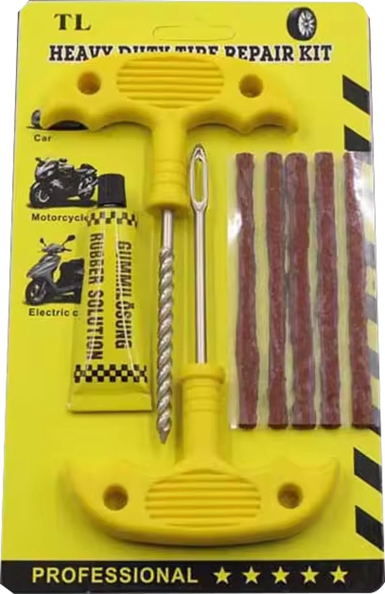 JIUYUANCHUNJJ 20 stuks tubeless banden reparatie kit rubberen nagels auto punctie reparatie kit nagels zelfbediening banden reparatie schroeven capsules vacuüm band snelle reparatie gereedschap voor