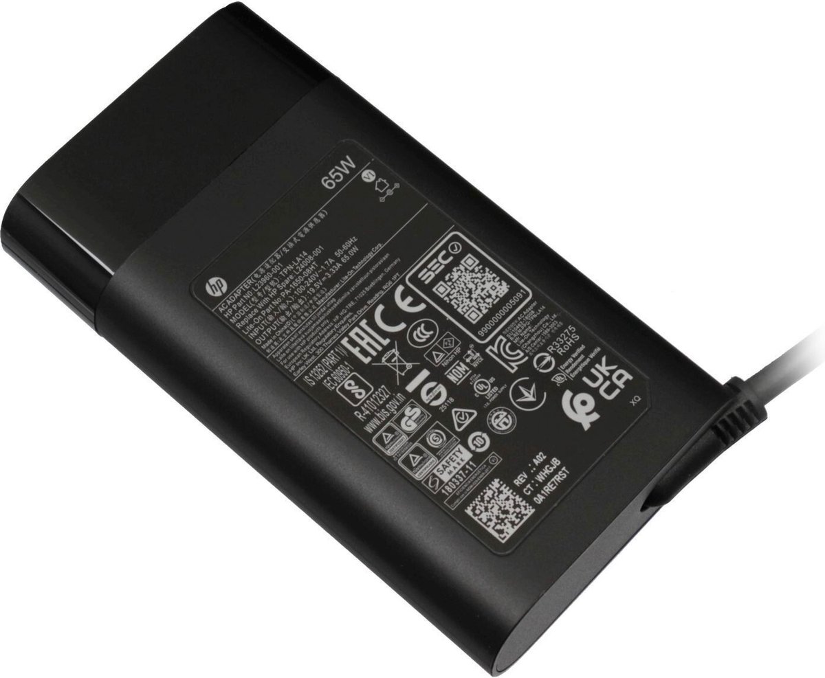HP TPN-LA14 oplader 65W - afgerond