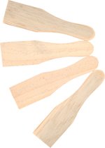 8x Spatules en bois gourmet / raclette 15 cm - Petites spatules pour gourmet / griller / raclette