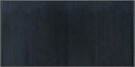 vidaXL - Vloerkleed - rechthoekig - 100x200 - cm - bamboe - grijs