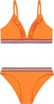Shiwi Bikini set BLAKE FIXED TRIANGLE SET RUFFLE - orange sun - 158/164