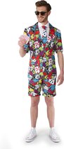 Suitmeister SUMMER Casino Icons - Heren Zomer Pak - Zomers Casino Outfit - Carnaval - Meerkleurig - Maat S