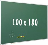 Krijtbord PRO Lozano - Magnetisch - Schoolbord - Eenvoudige montage - Emaille staal - Groen - 100x180cm