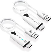 Bol.com EDUP HDMI Switch Transmitter en Receiver - Draadloze 1080P@60Hz Zender en Ontvanger - USB WiFi HD Schermspiegeling - Voo... aanbieding