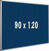 Prikbord kurk PRO Preston - Aluminium frame - Eenvoudige montage - Punaises - Blauw - Prikborden - 90x120cm