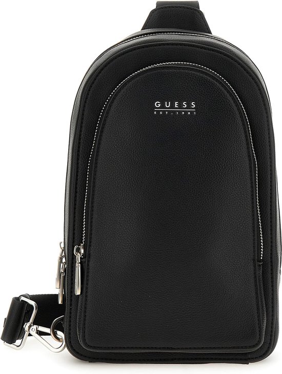 Guess Mestre Rounded Crossover Heren Tas - Zwart - One Size