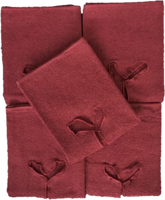 Bastix - Handdoek met neusgulp voor massagestoel, 5 stuks, bordeaux