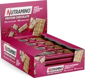 Nutramino Protein Chocolate Bars - White Chocolate Raspberry Crunch - Proteine Repen 16 Repen (800 gram)