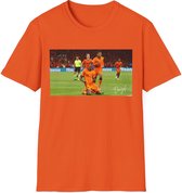 EK MERCH - Denzel Dumfries Overwinning - MAAT L (Maat S-2XL beschikbaar) - EK Voetbal 2024 - T shirts - Unisex T-shirt - Oranje shirts - Support Nederland met dit Voetbal shirt
