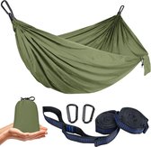 Ultralichte hangmat buiten, draagvermogen 300 kg | Reishangmat Kamperen Ademend Sneldrogend | Draagbare parachute nylon hangmat voor backpacken, wandelen, tuin