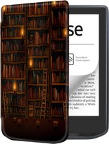 Case2go - E-reader Hoes geschikt voor PocketBook Verse / Pro - Sleepcover - Auto/Wake functie - Magnetische sluiting - Bibliotheek