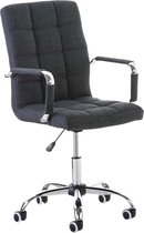 In And OutdoorMatch Bureaustoel Devon - Zwart - Stof - Hoge kwaliteit bekleding - Luxe bureaustoel - Moderne uitstraling
