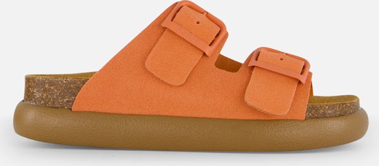 Scholl Noelle Chunky Sandales pour femmes en Daim orange - Femme - Taille 38