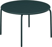 MYLIA Ronde tuintafel D110 cm in metaal - Dennengroen - MIRMANDE van MYLIA L 110 cm x H 74 cm x D 110 cm