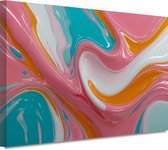 Abstracte kunst schilderijen - Moderne kunst schilderijen - Canvas schilderijen Woonkamer - Muurdecoratie industrieel - Schilderij op canvas - Decoratie kamer 90x60 cm