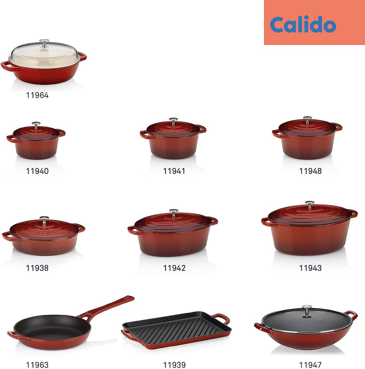 Kela Calido Braadpan 9,5 L Ovaal - Geëmailleerd Gietijzer Met Deksel