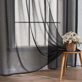 Transparante raamgordijnen, glad, Panelen, Raamvitrage, Gordijnen, Elegante behandeling voor Slaapkamer, Woonkamer,40 x 225 cm