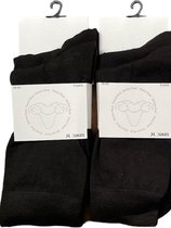 Sukats® 4 paires de Chaussettes mérinos - Chaussettes en laine mérinos - Chaussettes pour femmes - Taille 35-38 - Sans couture - Zwart - Bas en laine mérinos