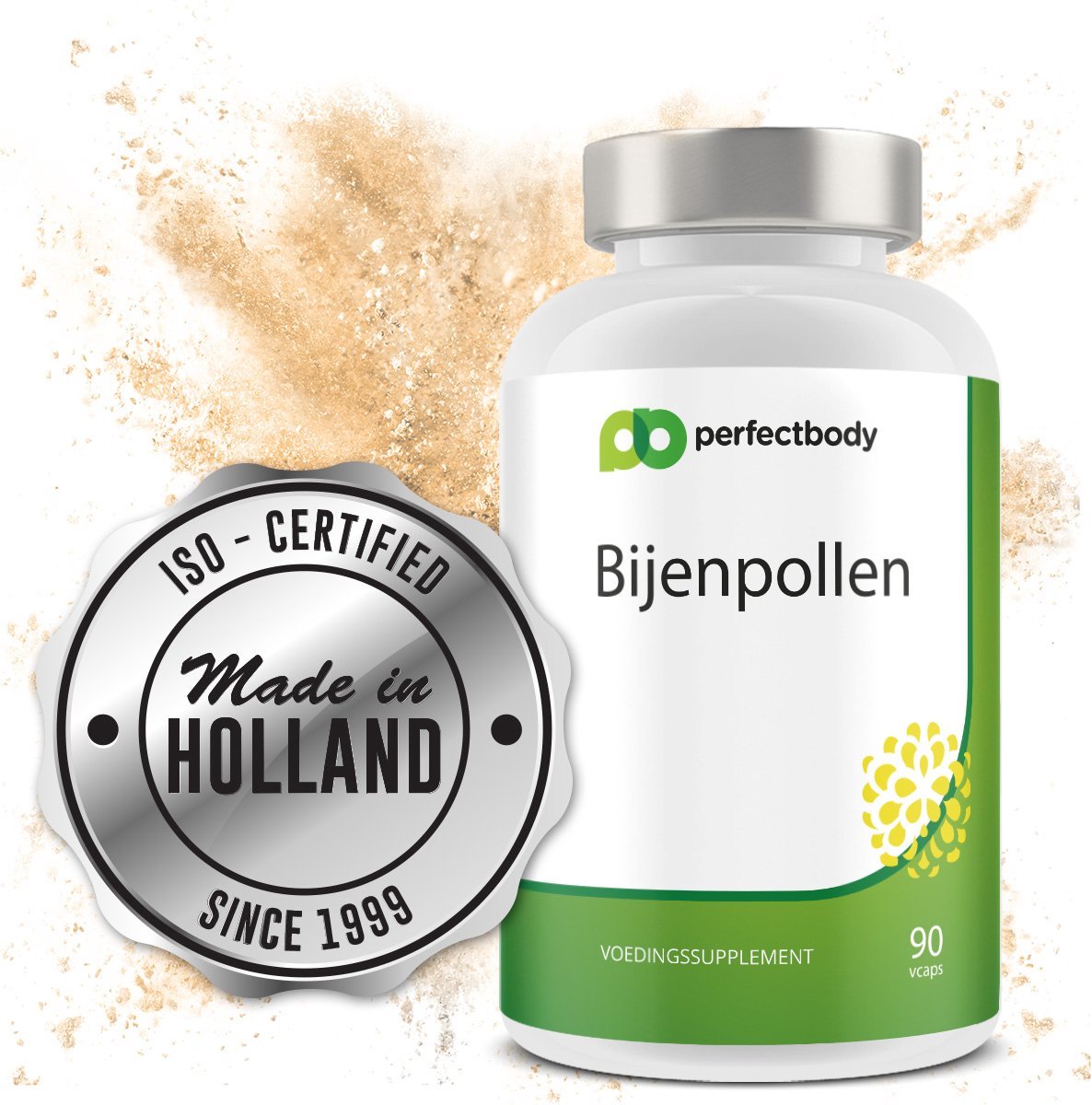 Bijenpollen Capsules - 90 Vcaps - PerfectBody.nl