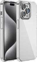 Nuvex Telefoonhoesje Doorzichtig Geschikt voor Iphone 15 Pro Hoesje Transparant Met Screenprotector Beschermglas