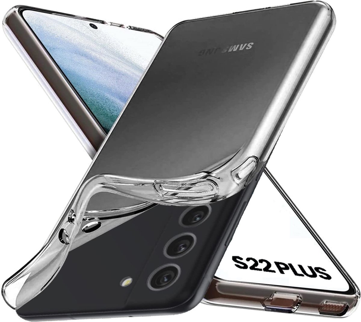 Hoesje voor Samsung Galaxy S22 Plus backcover Shockproof siliconen Transparant