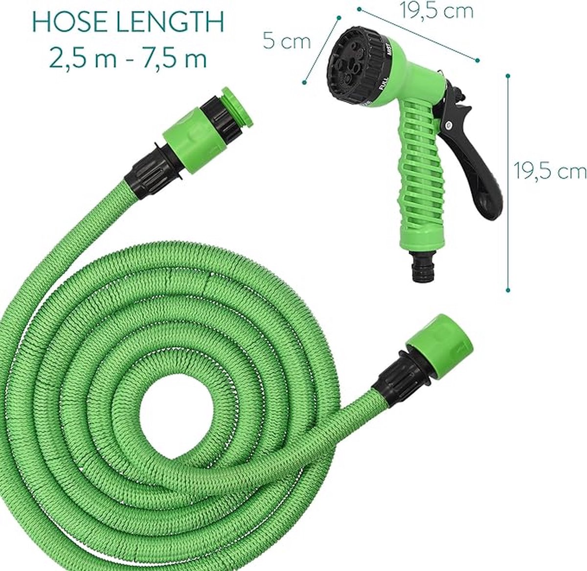 premium tuinslang in professionele kwaliteit - waterslang / garden hose 2.5-7.5 m