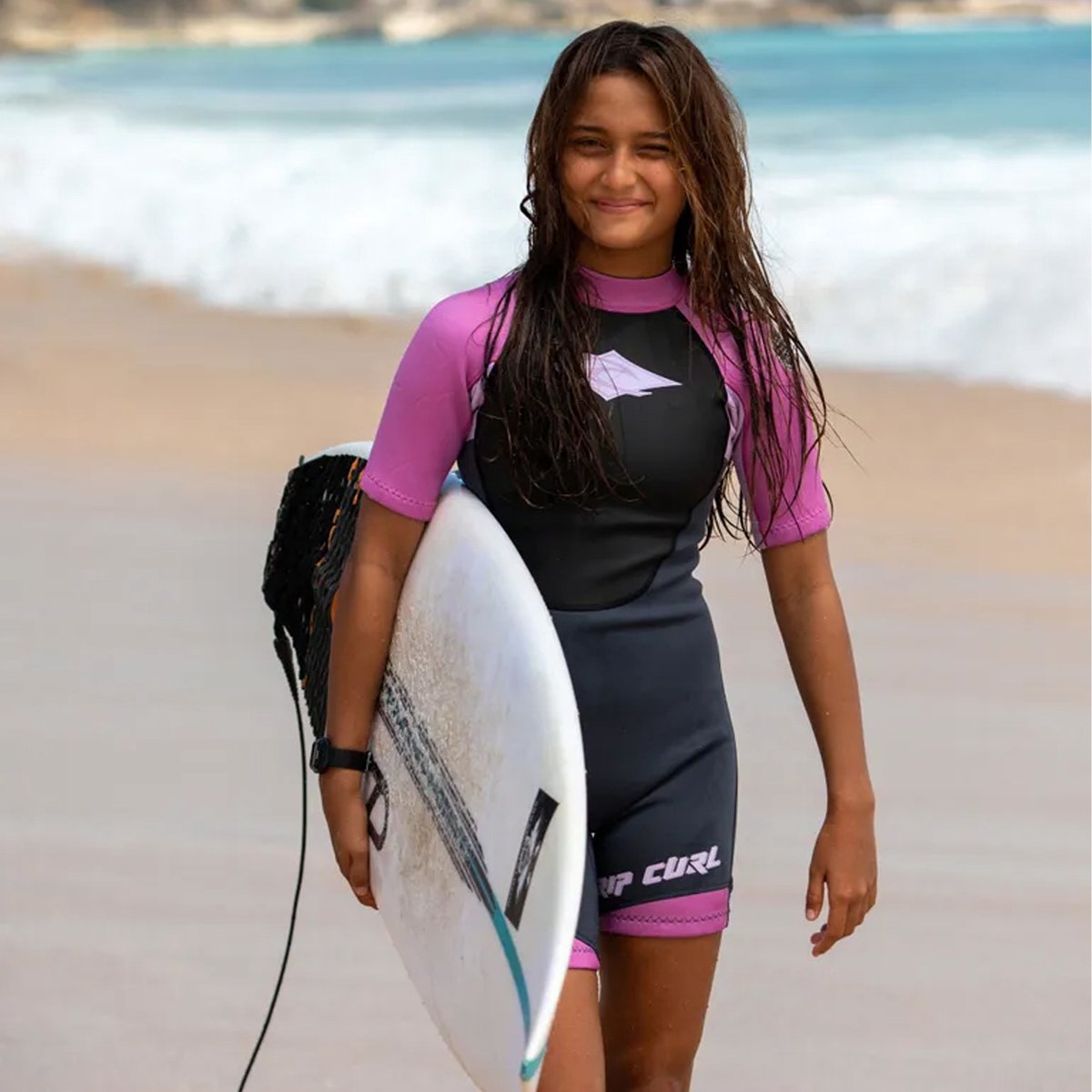 2025 Rip Curl Meisjes Omega 2mm Rug Ritssluiting Shorty Wetsuit