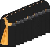 Kledinghoes - 10 stuks - 160x40 cm - Zwart met Ruit - Kledinghoezen - Kledinghoes Zwart - Trouwjurkhoes - Kostumhoes
