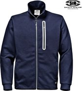SIR SAFETY BIG POCKET Werksweatshirt Sweatshirt Donkerblauw - Katoen Polyester Grote zak met ritssluiting Binnenzakken van jerseystof