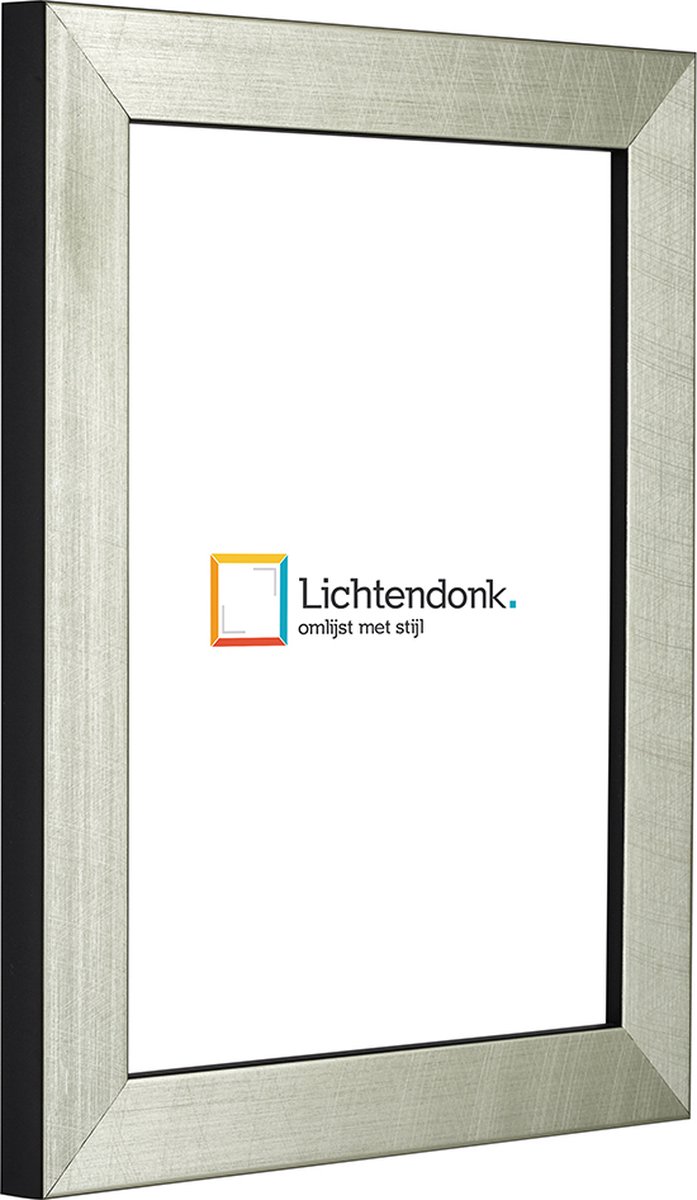 Lichtendonk Fotolijst - Warm Zilver - Kraseffect - Fotomaat 30x45 - Ontspiegeld ACRYLITE� - Art.nr. 10285130453
