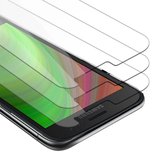 Cadorabo 3x Screenprotector geschikt voor Samsung Galaxy XCover 4 / XCover 4s - Beschermende Pantser Film in KRISTALHELDER - Getemperd (Tempered) Display beschermend glas in 9H hardheid met 3D Touch