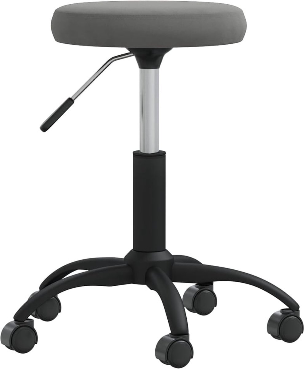 Goedkoopste vidaXL - Massagekruk - fluweel - donkergrijs