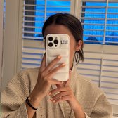 Le Puff Cases – Puffer Case Hoesje in Wit – Phone Case - Hoesje geschikt voor iPhone Apple 14