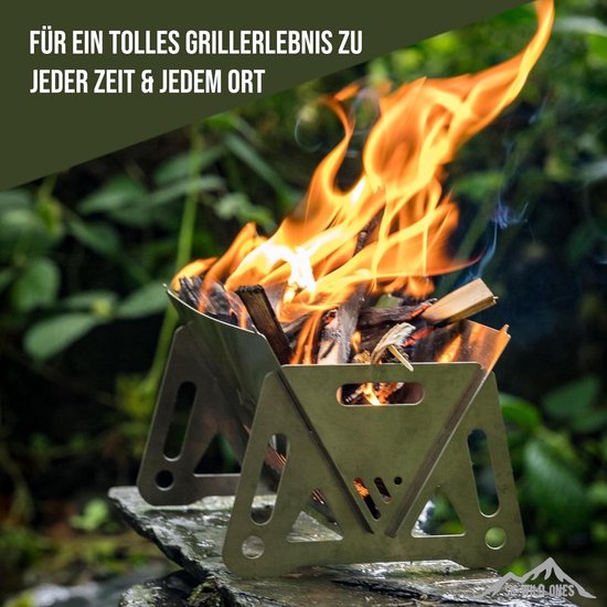 Opvouwbare barbecue campinggrill met draagtas - roestvrij staal - draagbare BBQ grill - inklapbaar - outdoor campinggrill houtskool Barbecue van Merkloos — afbeelding 5