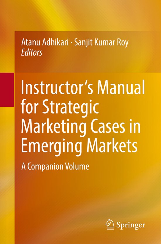 Instructor s Manual for Strategic Marketing Cases in Emergin ... - cover