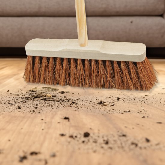 Sorex Bezem binnen - kokos - 40 cm - steel 150 cm - zachte bezem - kamerveger van Sorex — afbeelding 4