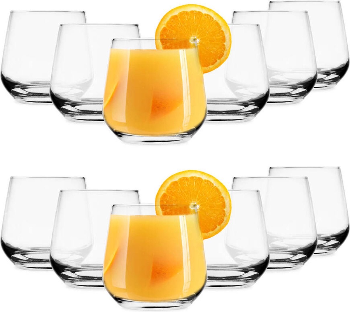 Glasmark Waterglazen - 12x - Tumblers - 345 ml - glas - drinkglazen