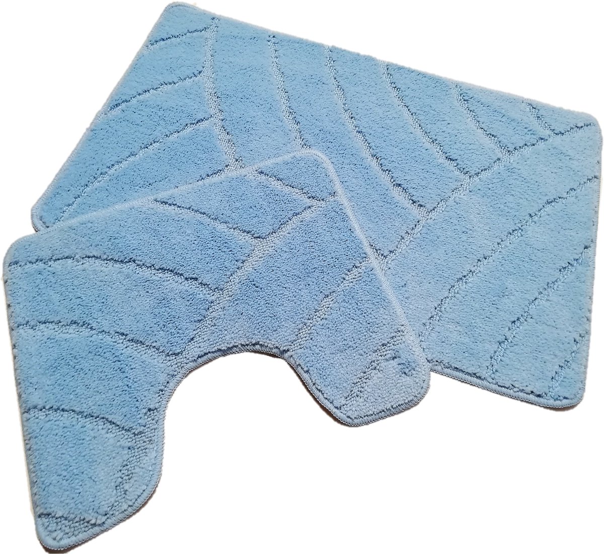 Ikado Badmat set klassiek blauw - 50 x 80 cm + 40 x 50 cm